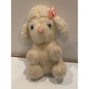 Vintage Sheep Lamb Musical Plush Wind-Up Stuffed Animal Cream Toys+ Made in USA